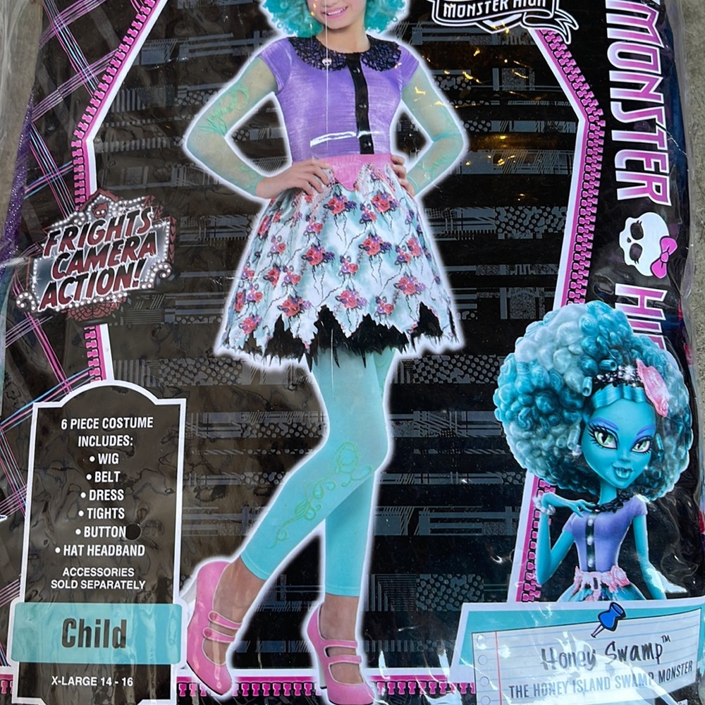 Monster High: Honey Swamp Kids Costume! New! - Picture 6 of 10